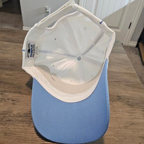 Vtg North Carolina Tar Heels Strapback Hat Cap White Blue UNC Embroidered TOW - Picture 8 of 9